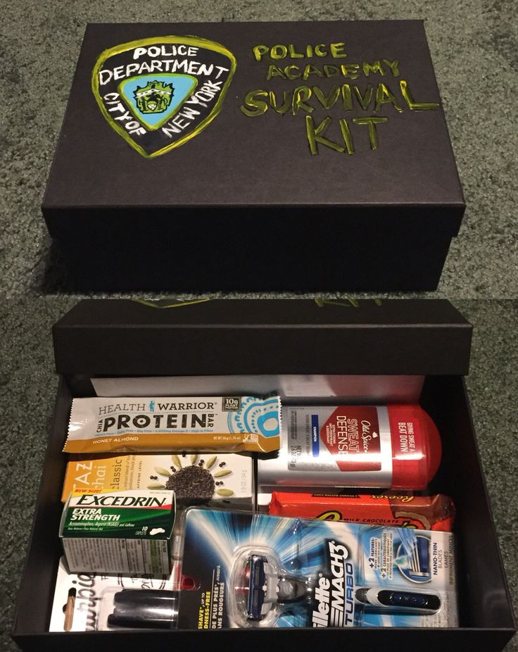 Police Academy Graduation Gift Ideas
 DIY police academy survival kit Made this as a t for