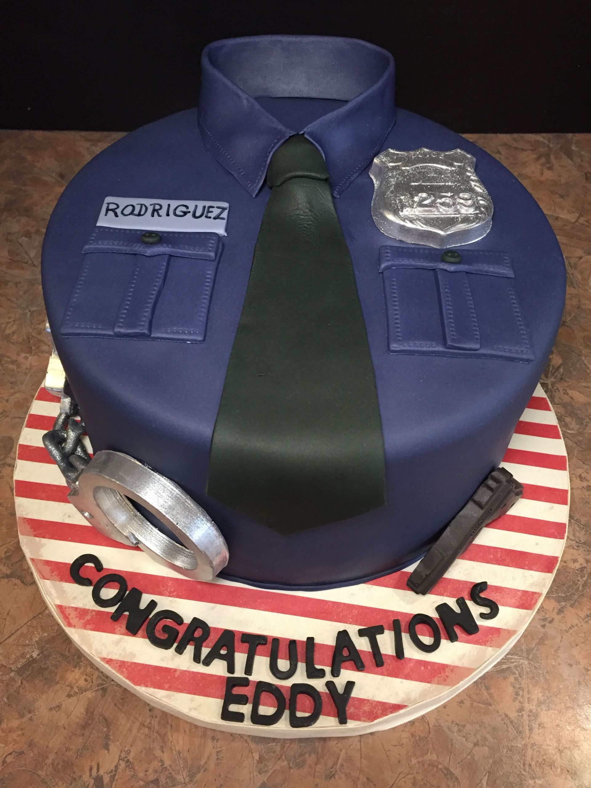 Police Academy Graduation Gift Ideas
 Eddy s Police Academy Graduation White cake with