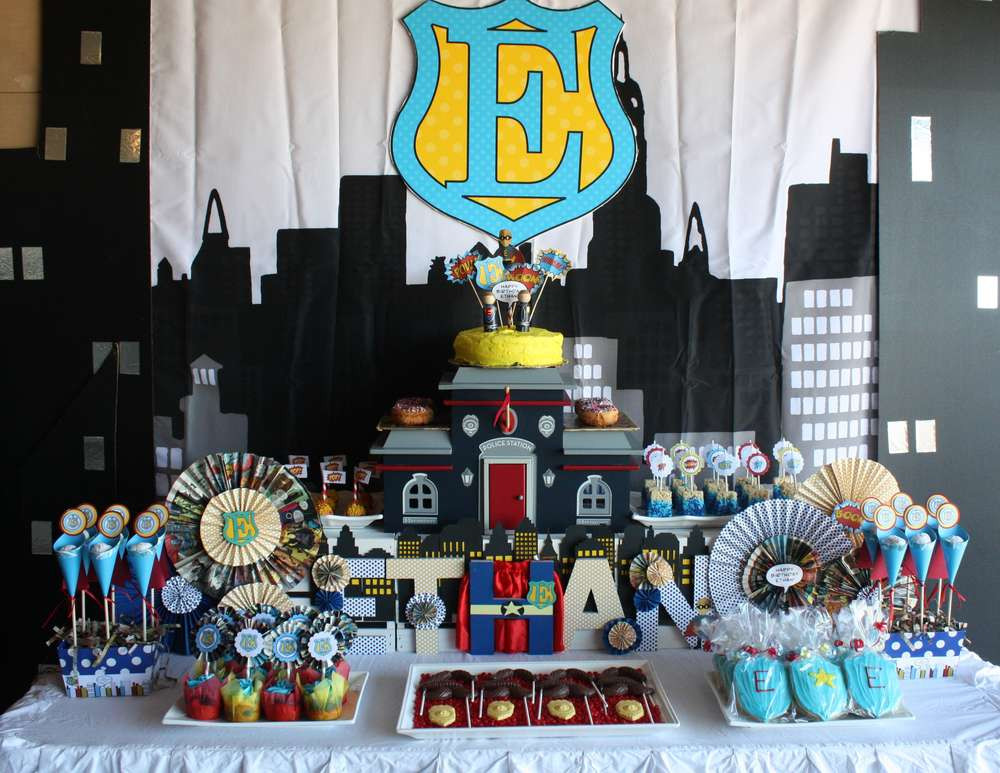 Police Birthday Party Supplies
 Police Party Super Hero Birthday Party Ideas