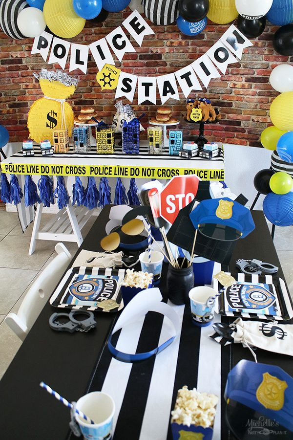 Police Birthday Party Supplies
 Easy Police Birthday Party Ideas Michelle s Party Plan It