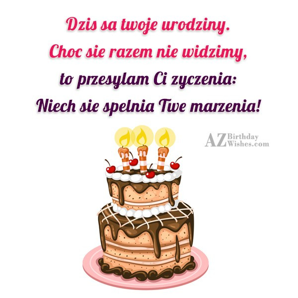 Polish Birthday Wishes
 Birthday Wishes In Polish