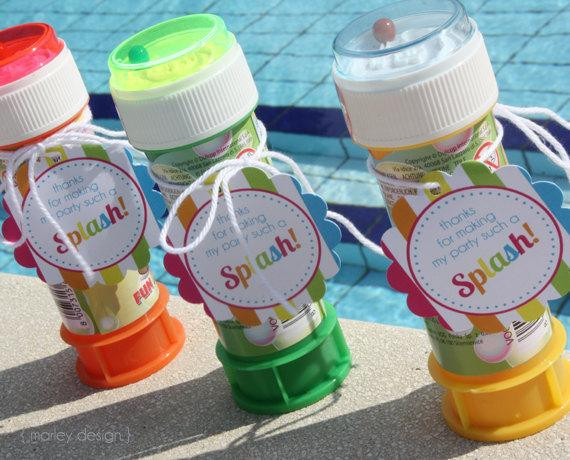 Pool Party Favor Ideas
 INSTANT DOWNLOAD Pool Party Favor Tags Birthday Printables