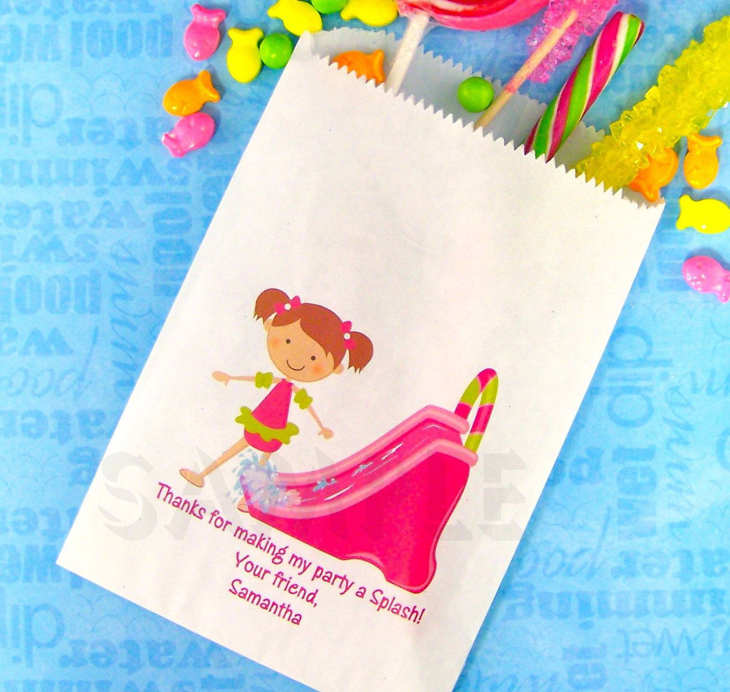 Pool Party Goody Bags Ideas
 Pool Party Favor Bag Candy Bags Goody Bags Party Favor