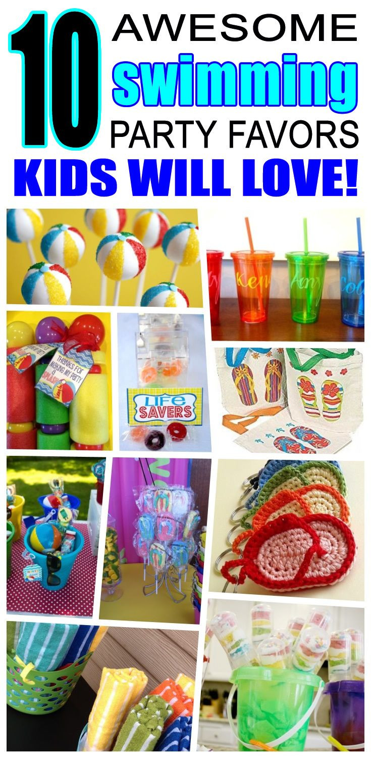 Pool Party Goody Bags Ideas
 Swimming Party Favor Ideas