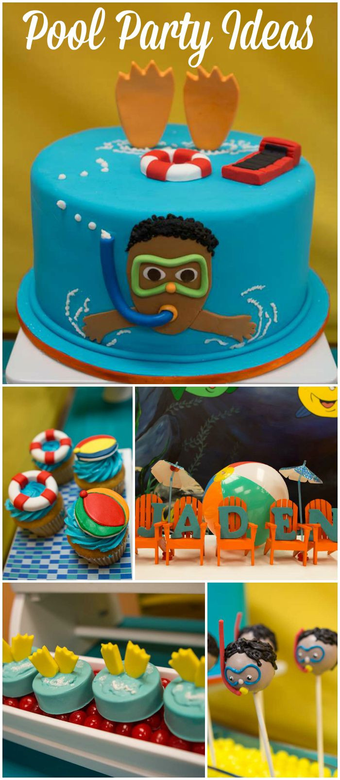 Pool Party Ideas For Boys
 Check out this pool party with colorful beach balls and