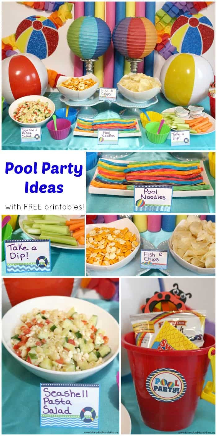 Pool Party Menu Ideas
 Pool Party Printables Free Moms & Munchkins