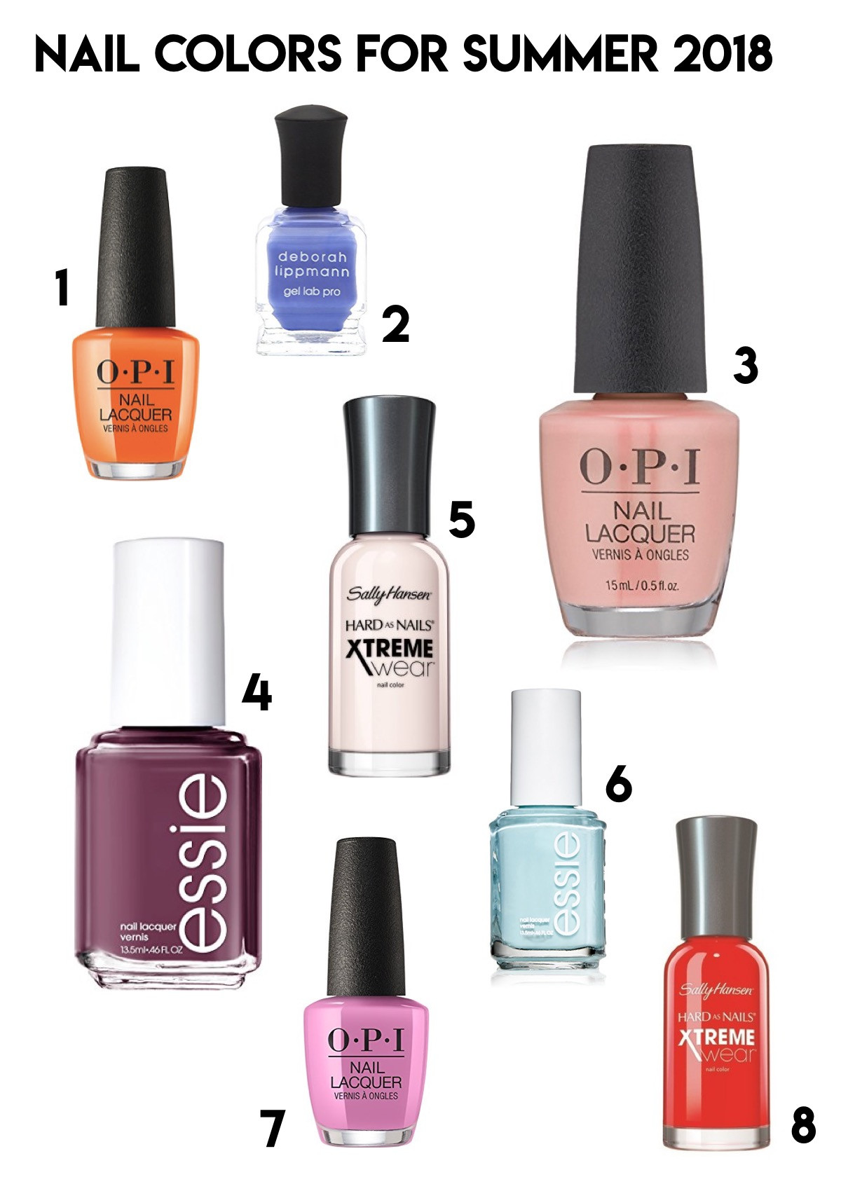 Popular Summer Nail Colors
 Nail Colors for Summer 8 Shades Picked By Bumble and Bustle