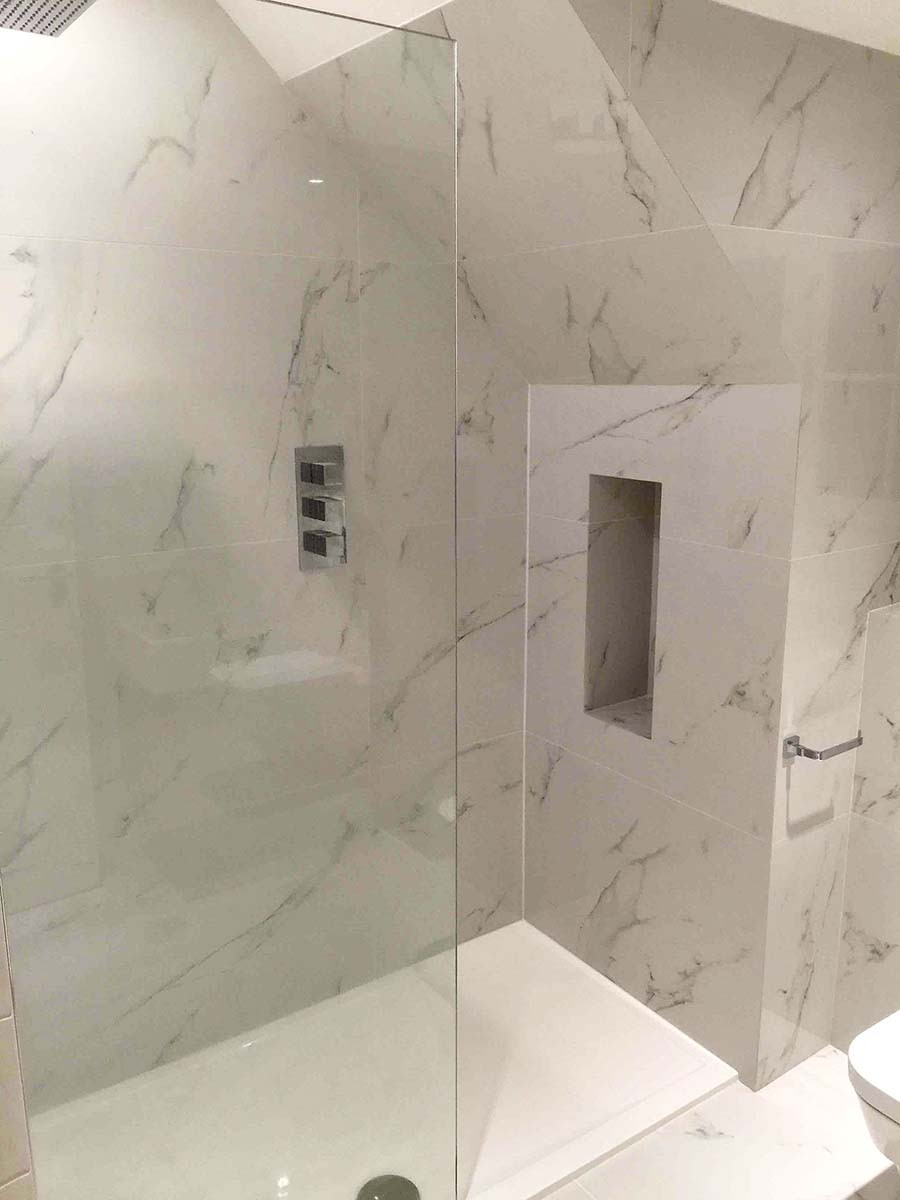 Porcelain Marble Tile Bathroom
 White Marble High Gloss size 60x60cm Top Ceramics