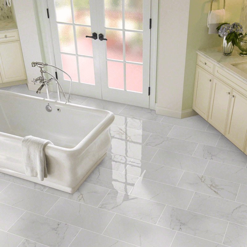 Porcelain Marble Tile Bathroom
 Double Take 5 Porcelain Tiles You Won t Believe Aren t Marble