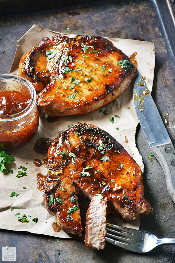 Pork Chop Chili
 Chili Rubbed Pork Chops with Apricot Ginger Glaze