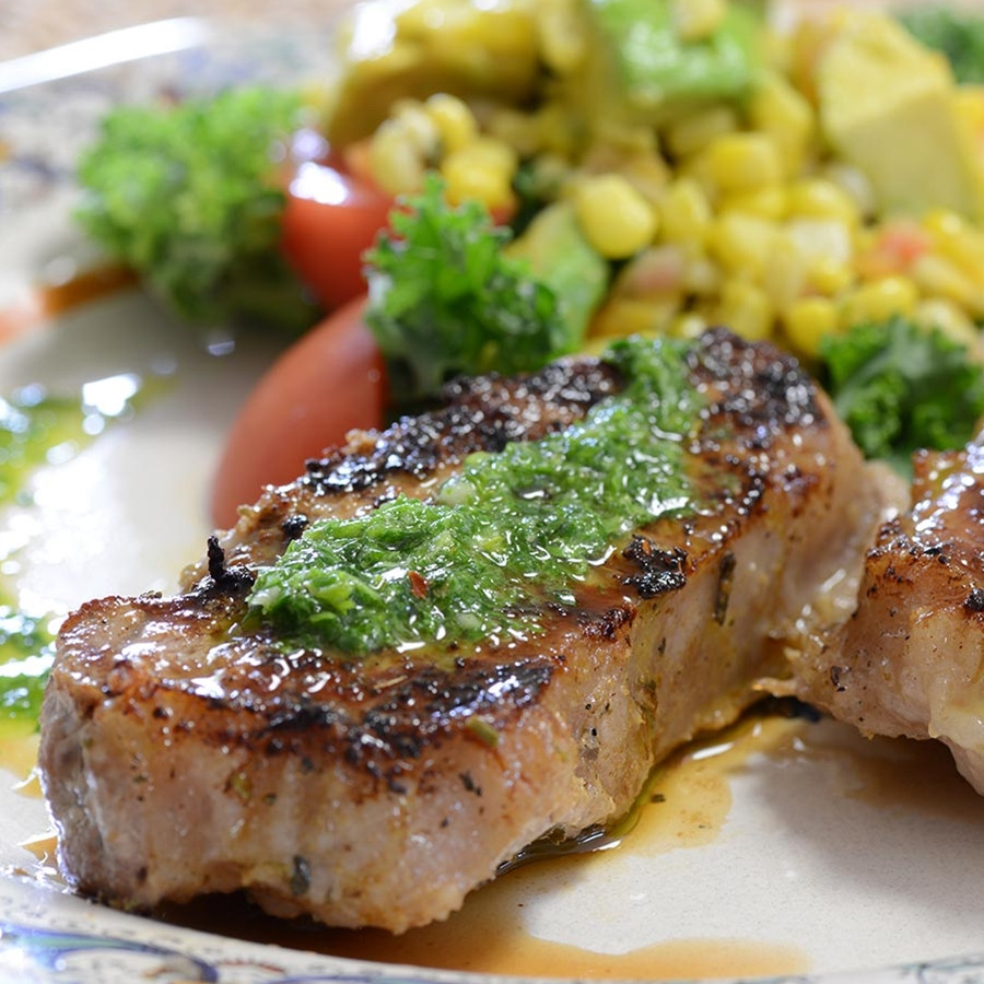 Pork Loin Grill Recipe
 Grilled Iberico Pork Loin with Chimichurri and Corn