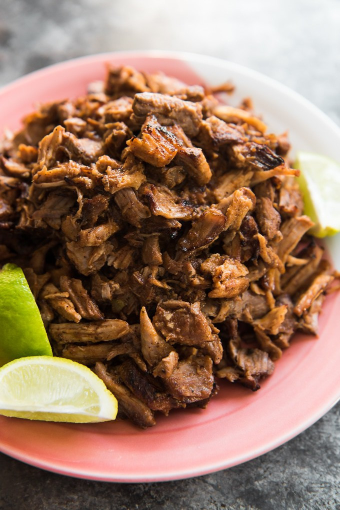 Pork Shoulder Slow Cooker Carnitas
 Crispy Mexican Slow Cooker Pork Carnitas with Escabeche