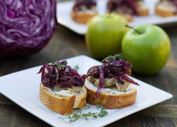 Pork Tenderloin Appetizers
 Pork Tenderloin Crostini with Sweet and Sour Red Cabbage