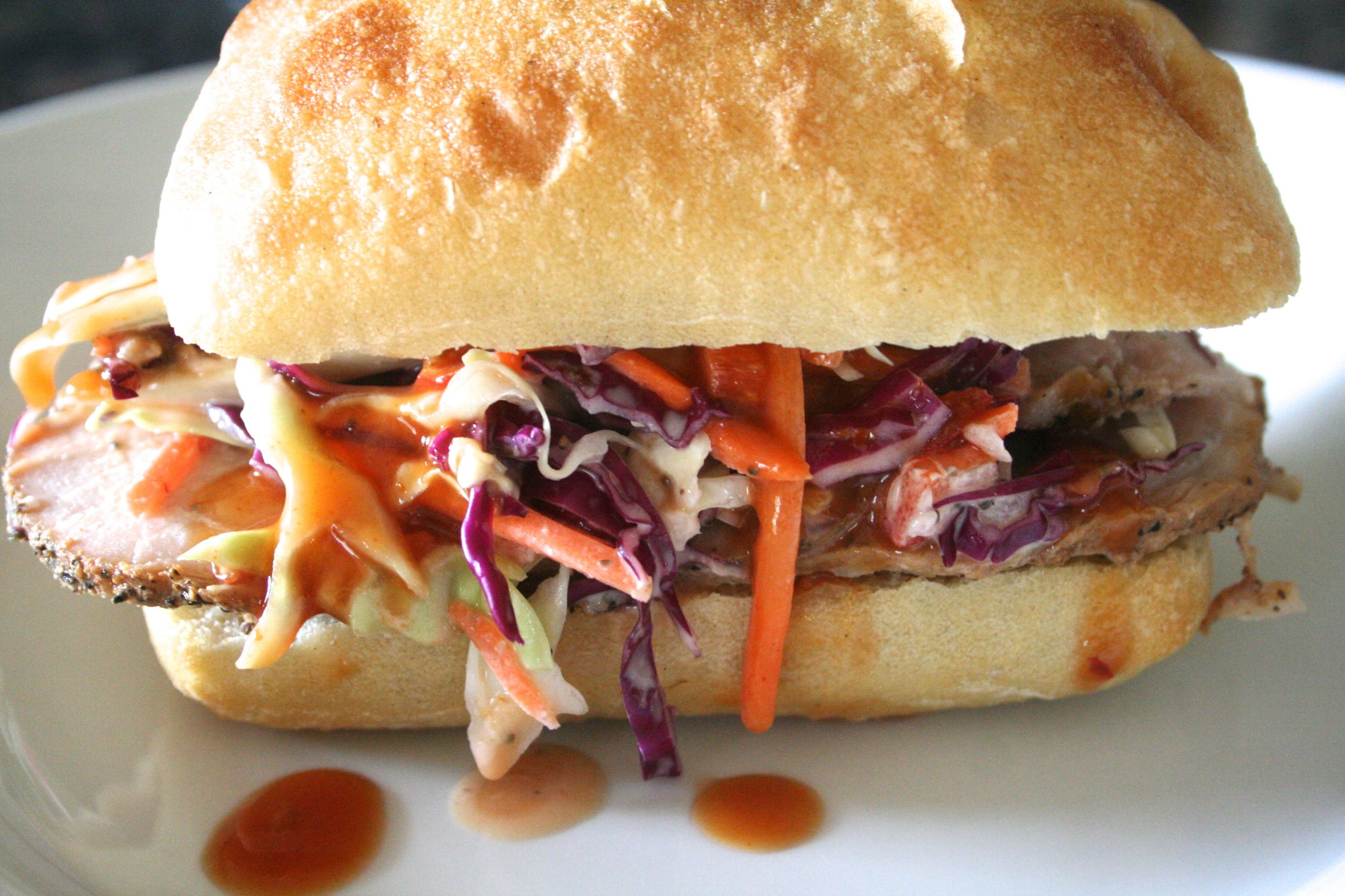 Pork Tenderloin Sandwiches
 mouthwatering [smoked pork loin sandwich w homemade bbq