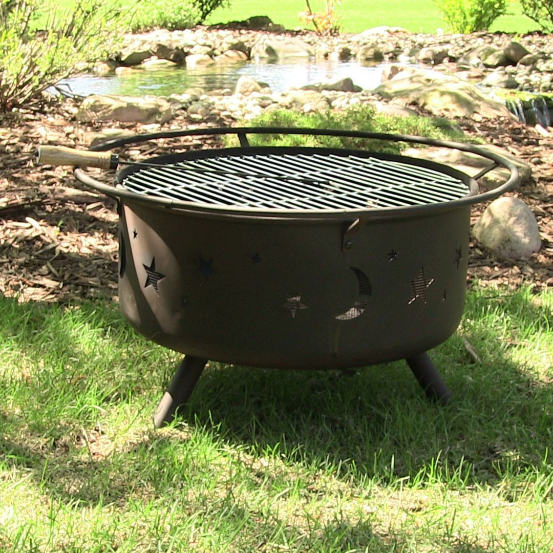 Portable Backyard Fire Pit
 Fire Pit Grill Outdoor Backyard Patio Portable Wood