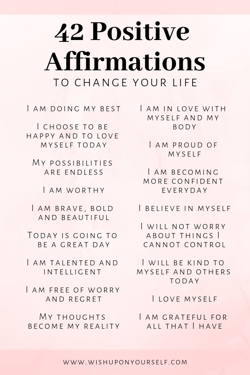 Positive Affirmations Quotes
 42 Affirmations To Change Your Life Self Love Circle