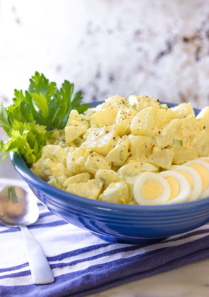 Potato And Egg Salad
 Creamy Deviled Egg Potato Salad Recipe