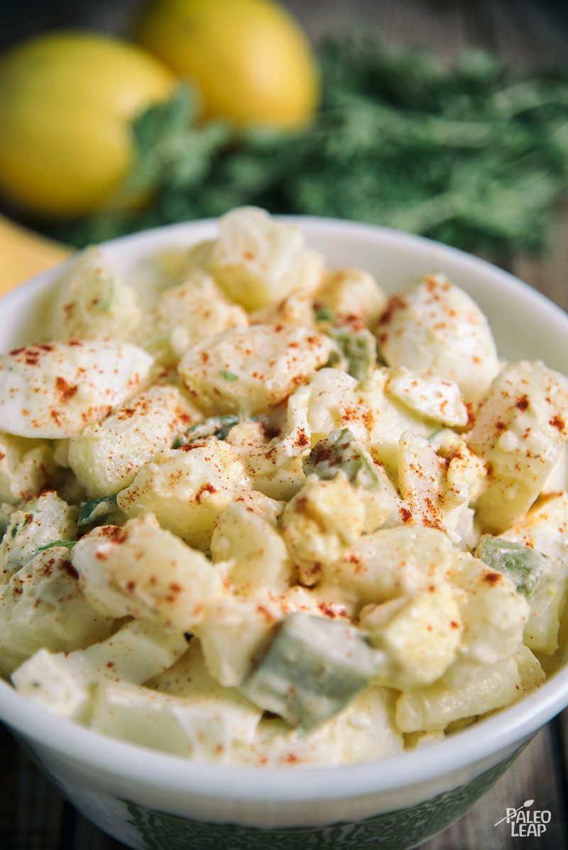 Potato And Egg Salad
 Chunky Egg And Potato Salad With Pickles