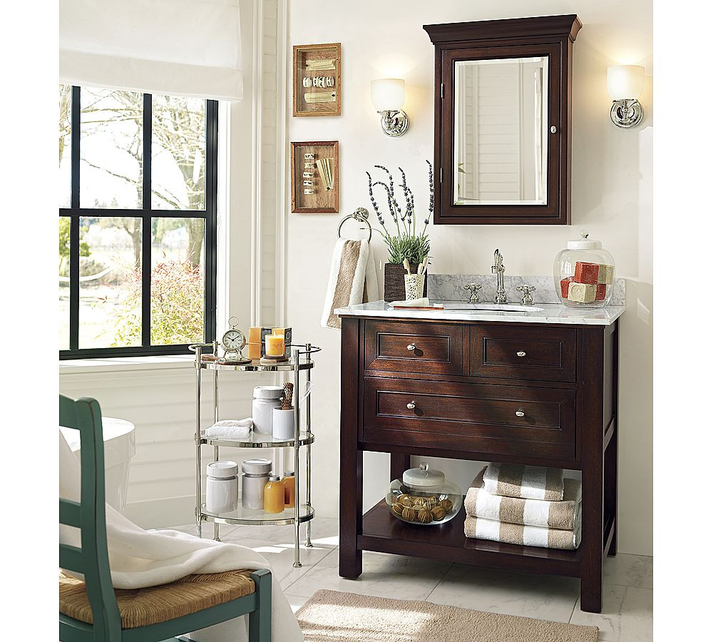 Pottery Barn Bathroom Mirror
 Bathroom Pottery Barn Vanity For Bathroom Cabinet Design