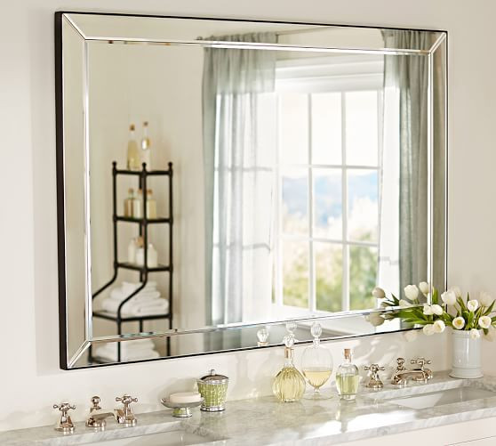 Pottery Barn Bathroom Mirror
 Astor Double Wide Fixed Mirror