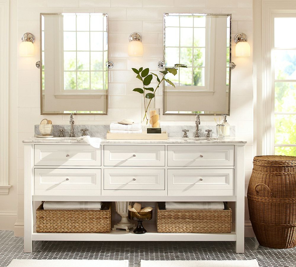 Pottery Barn Bathroom Mirror
 Bath Reno 101 How to Choose Lighting