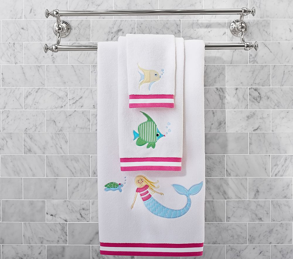 Pottery Barn Kids Bathroom
 Under the Sea Mermaid Bath Towel Collection