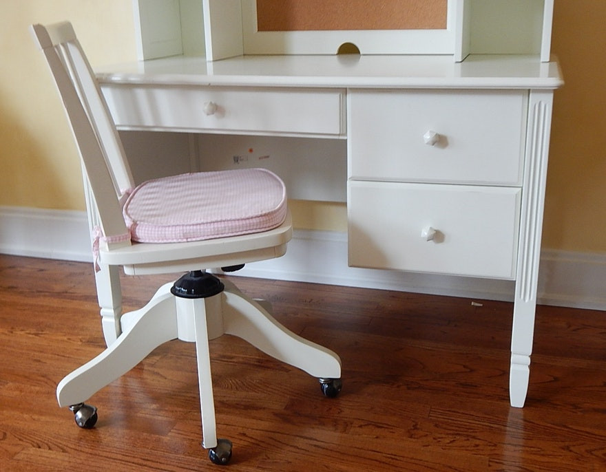 Pottery Barn Kids Desk Chair
 Pottery Barn Kids White Desk Hutch and Chair