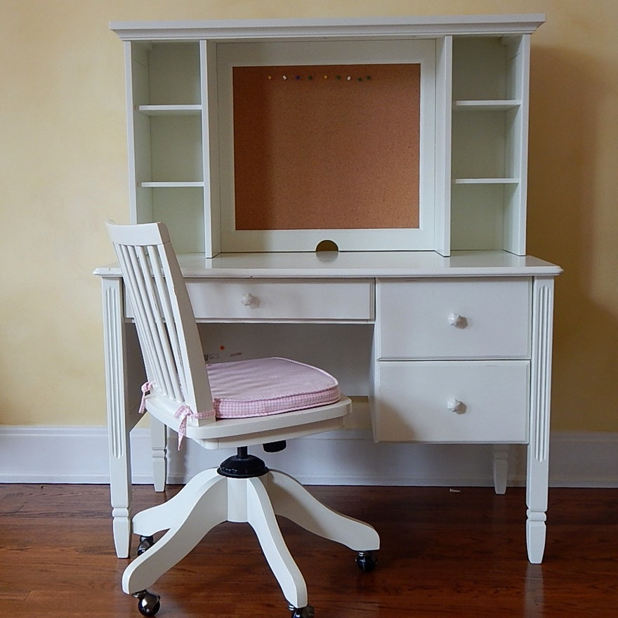 Pottery Barn Kids Desk Chair
 Pottery Barn Kids White Desk Hutch and Chair