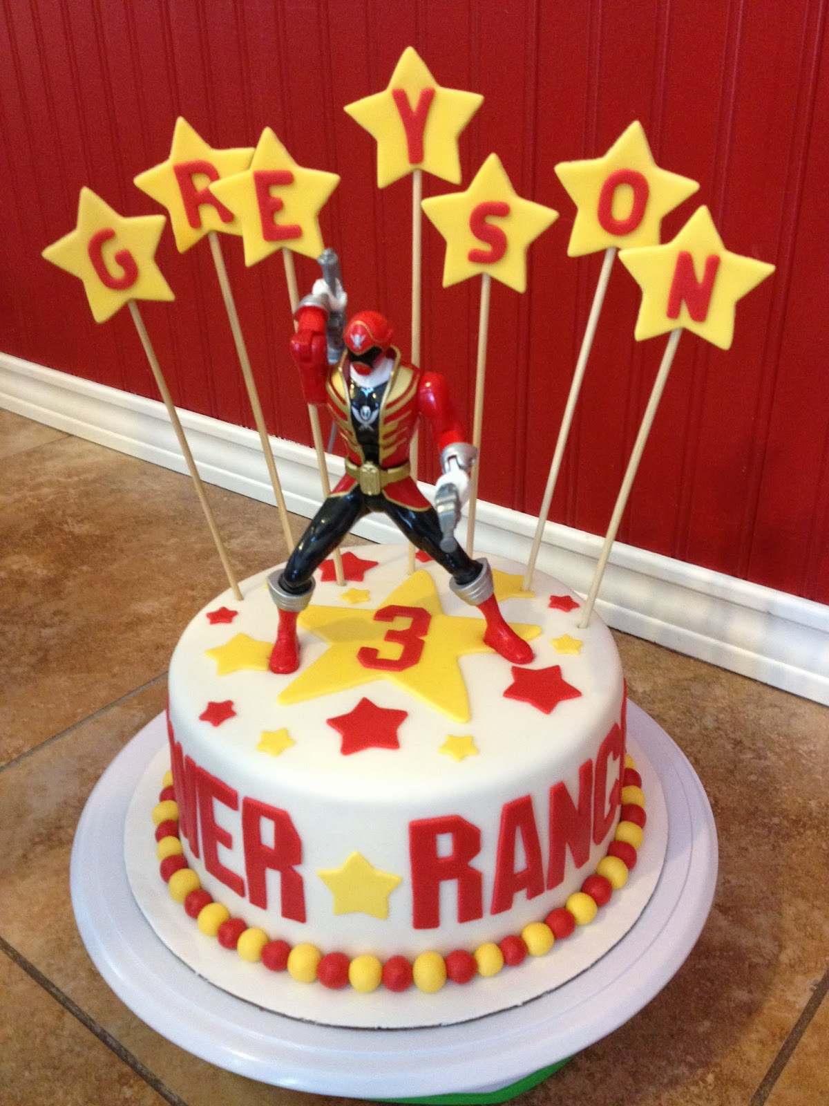 Power Ranger Birthday Cake
 Sugar Love Cake Design Power Rangers Birthday Cake