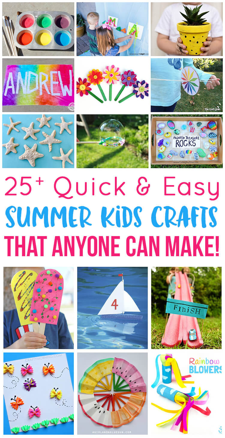 Preschool Summer Craft Ideas
 Easy Summer Kids Crafts That Anyone Can Make Happiness