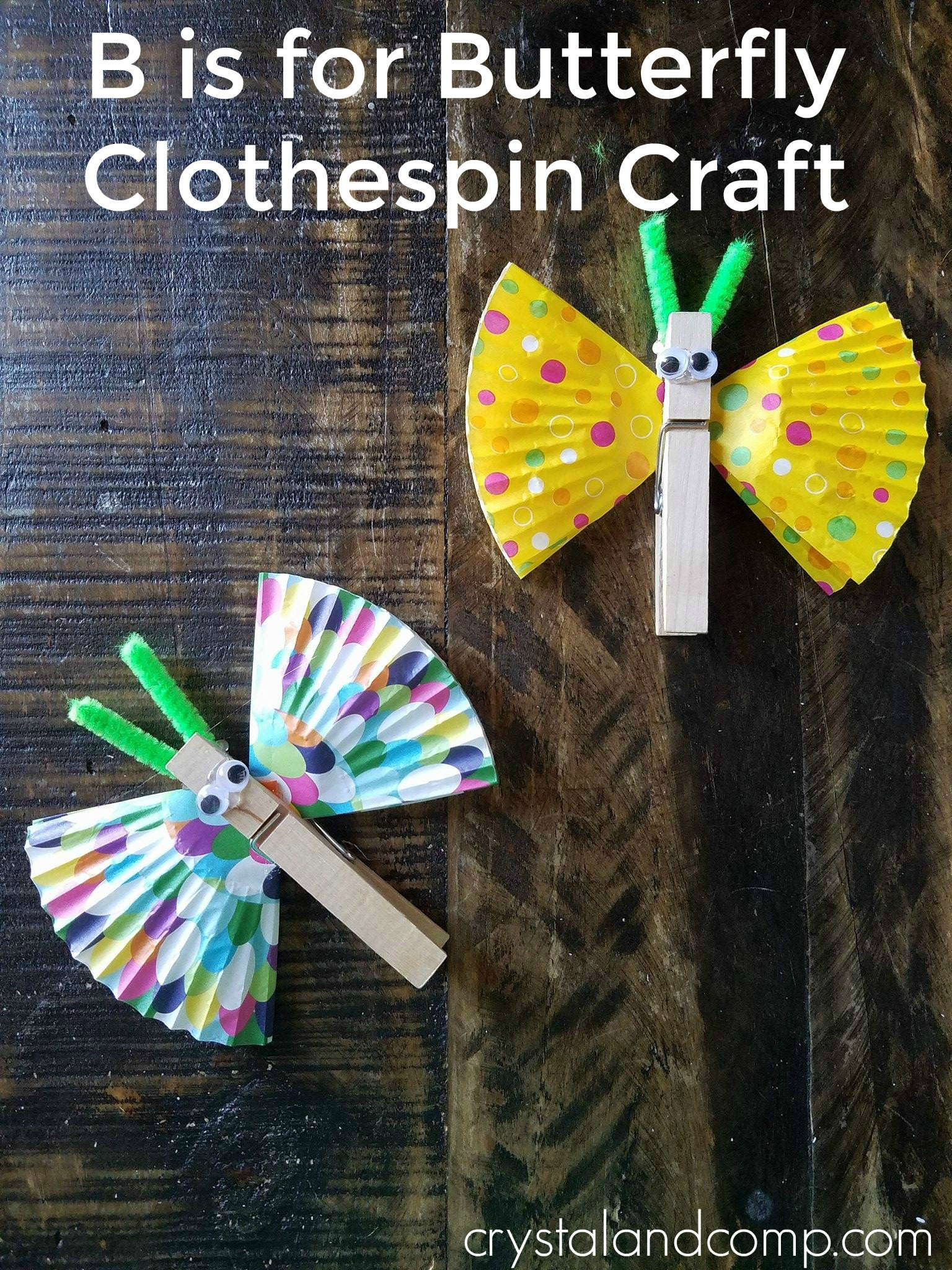 Preschoolers Craft Activities
 Butterfly Clothespin Craft for Preschoolers