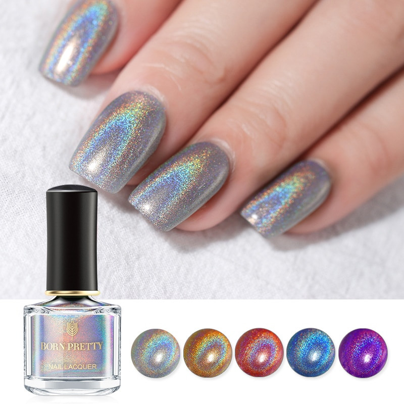 Pretty Nail Colors
 BORN PRETTY Holographic Nail Polish 6ml Flourish Series