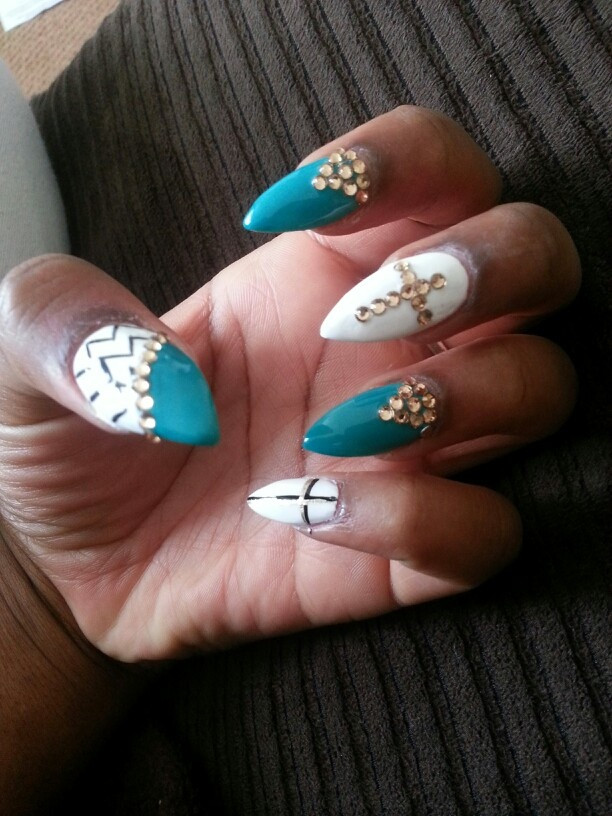 Pretty Point Nails
 Top 13 Blue Pointy Nails Pretty Designs