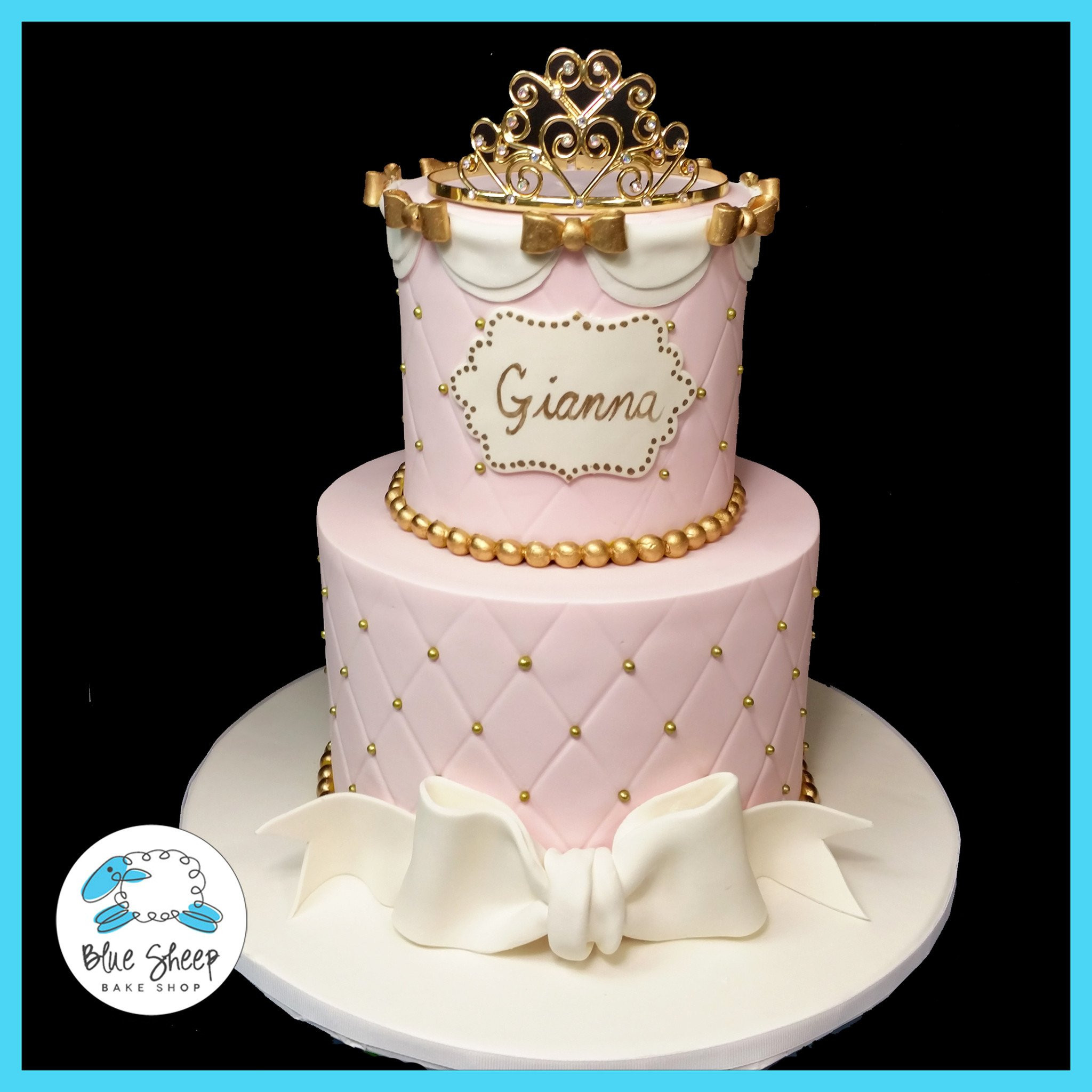 Princess 1st Birthday Cake
 Gianna s PrincessPink and Gold 1st Birthday Cake