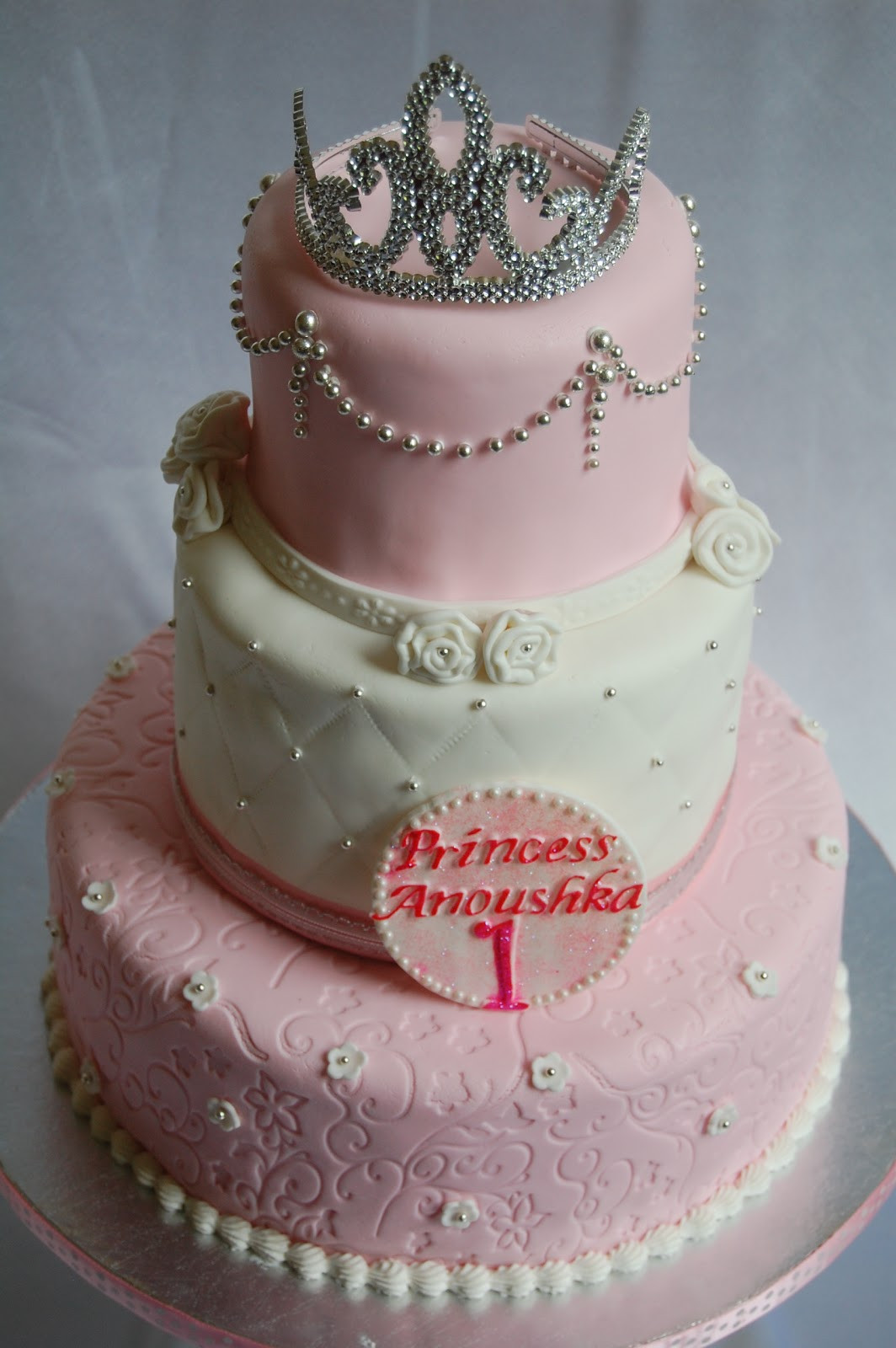 Princess Birthday Cakes
 CUSTOMISED CAKES BY JEN Pink Princess Tiara Cake