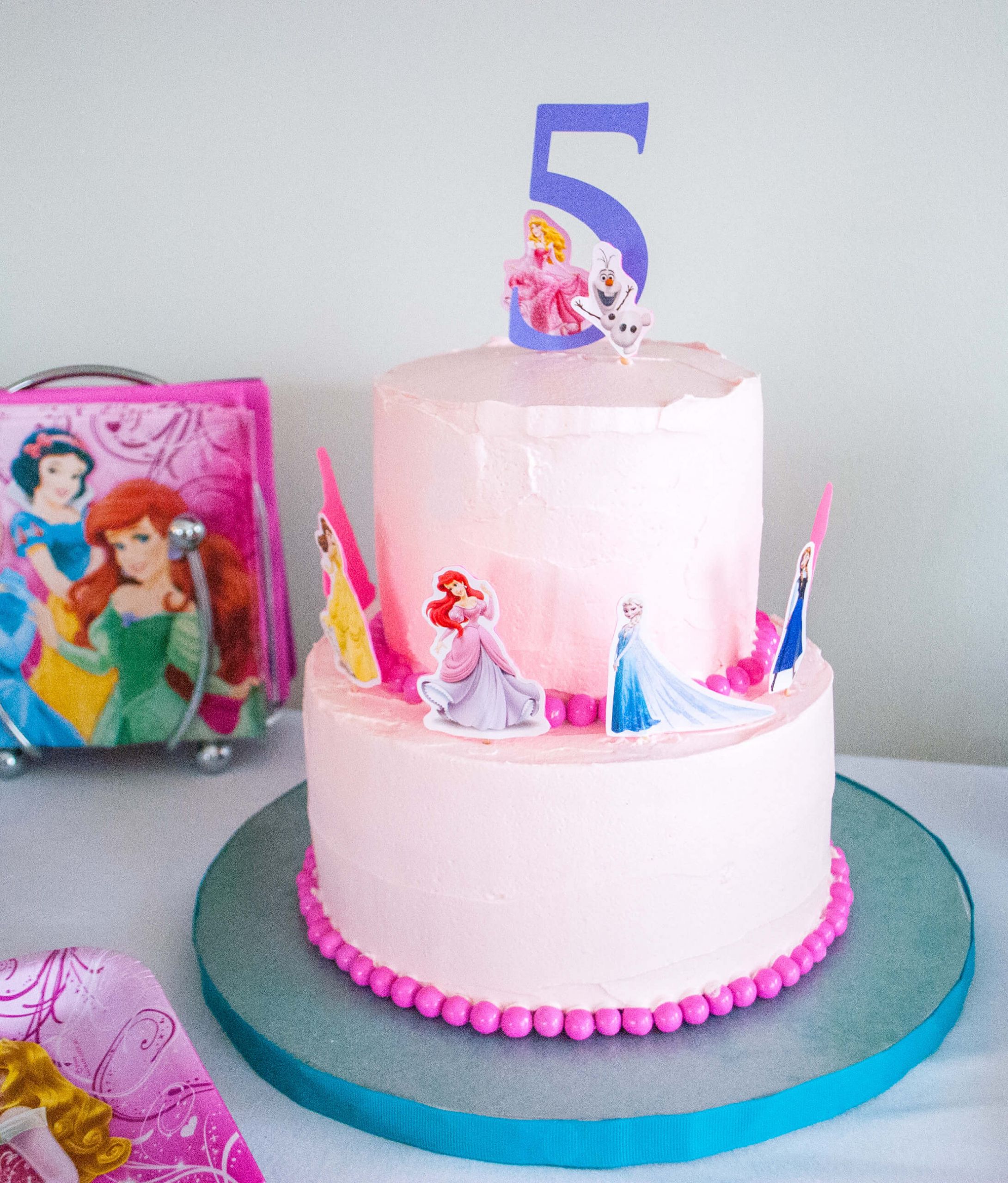 Princess Birthday Cakes
 Make an Easy Disney Princess Birthday Cake Using Stickers