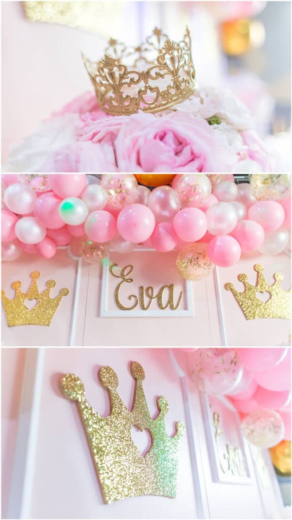 Princess Birthday Decorations
 Pink and Gold Princess Birthday Party Pretty My Party