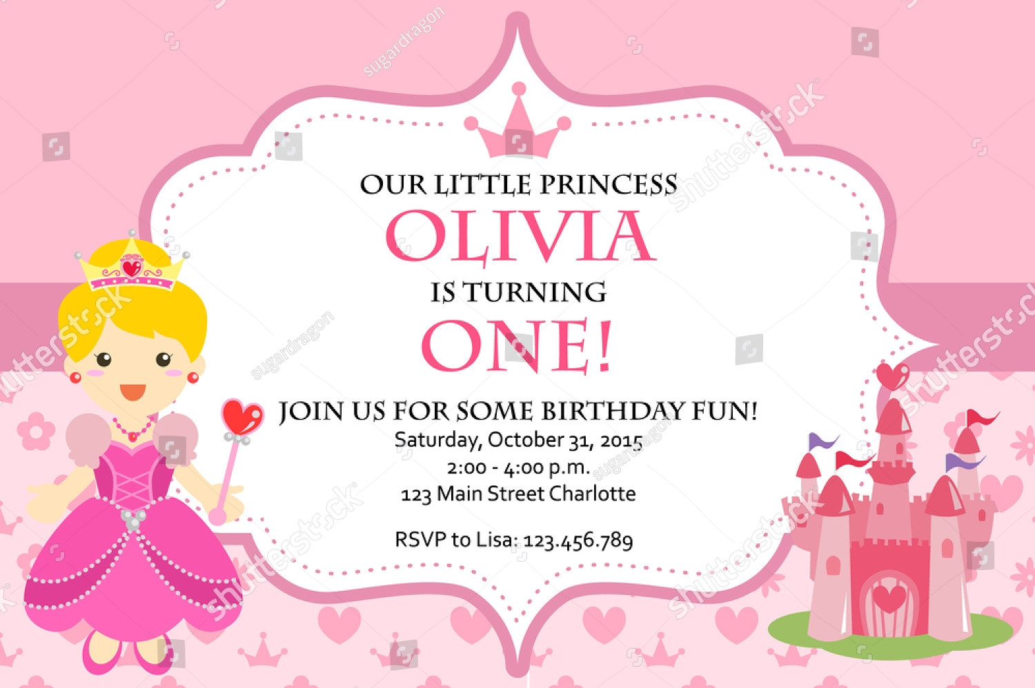 Princess Birthday Invitation
 FREE 17 Princess Party Invitation Designs & Examples in