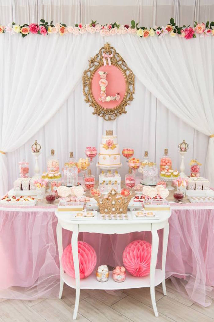 Princess Birthday Party Ideas
 Kara s Party Ideas Pink & Gold Princess Birthday Party