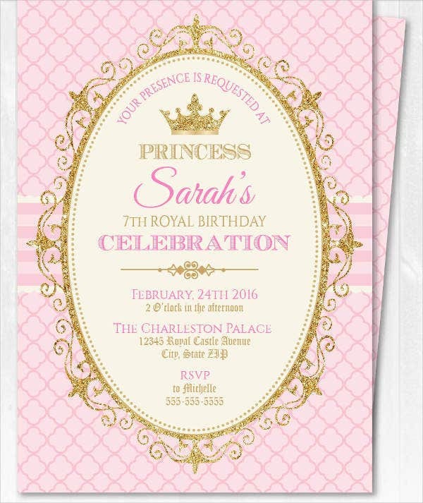 Princess Birthday Party Invitations
 18 Beautiful Princess Invitations PSD AI