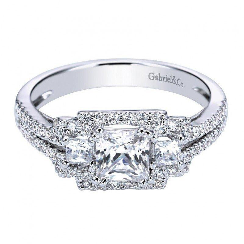 Princess Cut 3 Stone Engagement Rings
 2 15cttw 3 Stone Princess Cut Diamond Engagement Ring with
