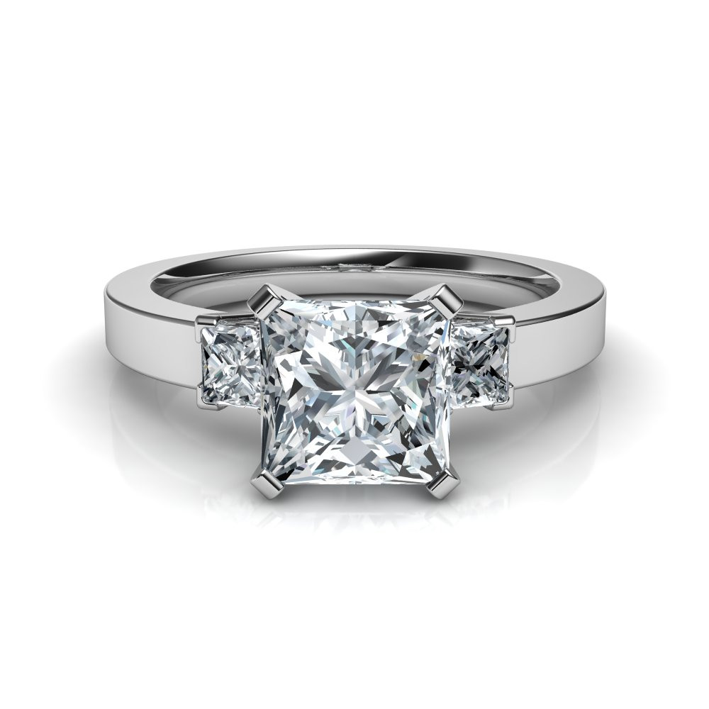 Princess Cut 3 Stone Engagement Rings
 3 Stone Princess Cut Diamond Engagement Ring Natalie Diamonds