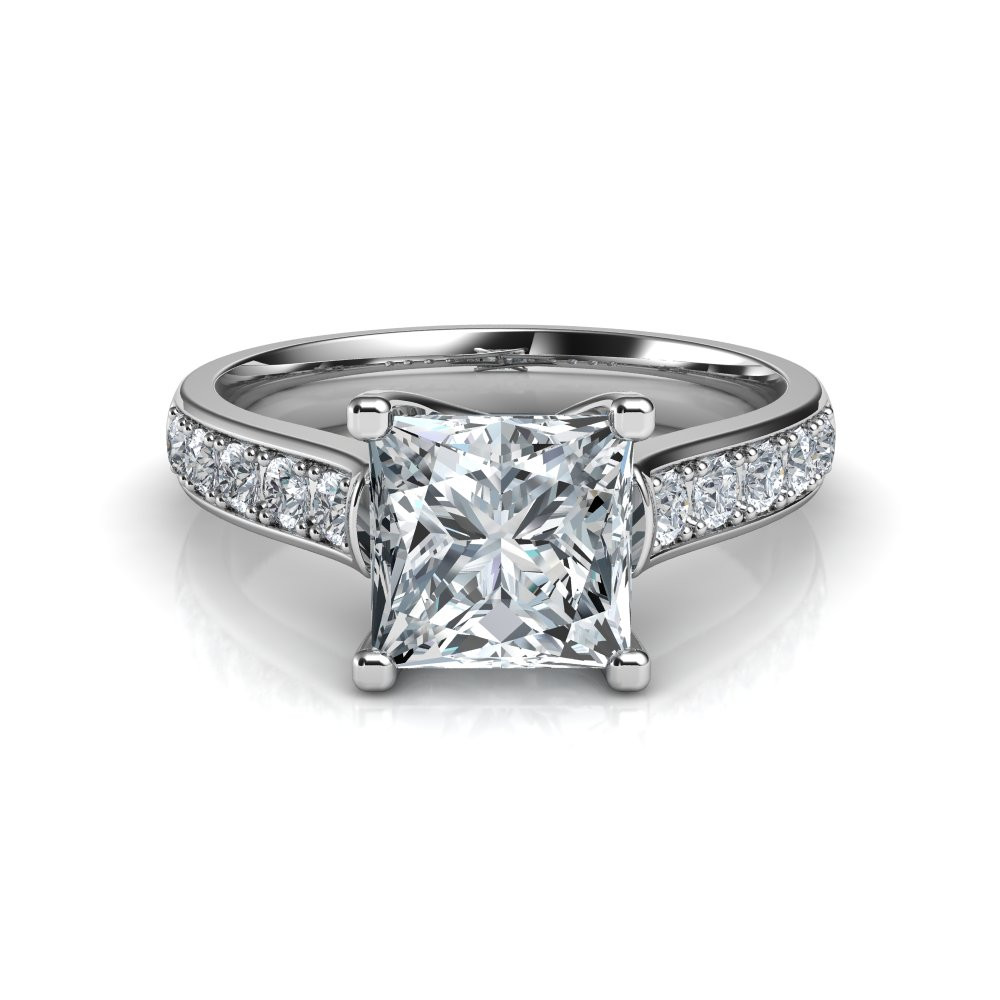 Princess Cut Rings Engagement
 Cross Prong Princess Cut Engagement Ring Natalie Diamonds