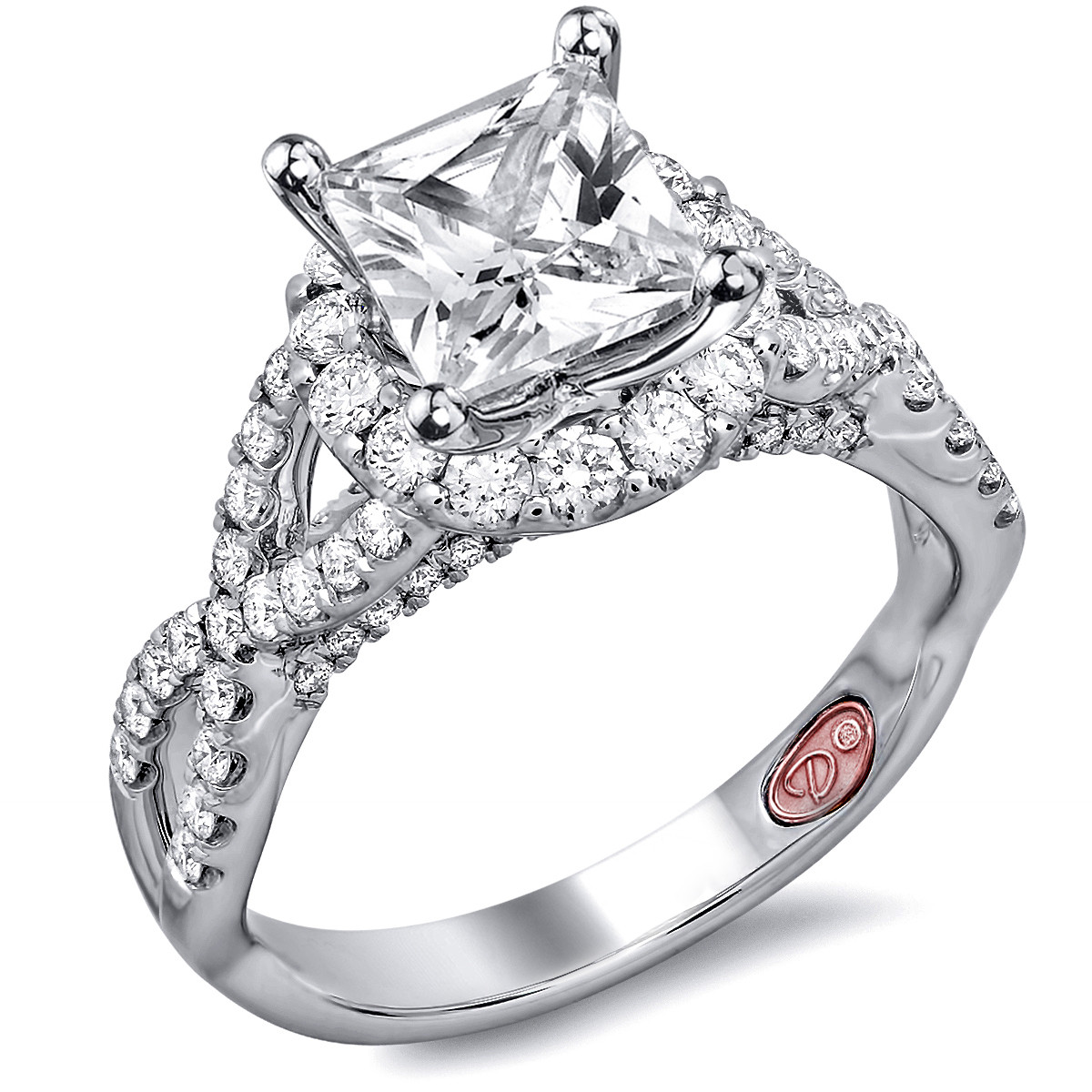Princess Cut Wedding Rings
 Twisted Princess Cut Engagement Rings