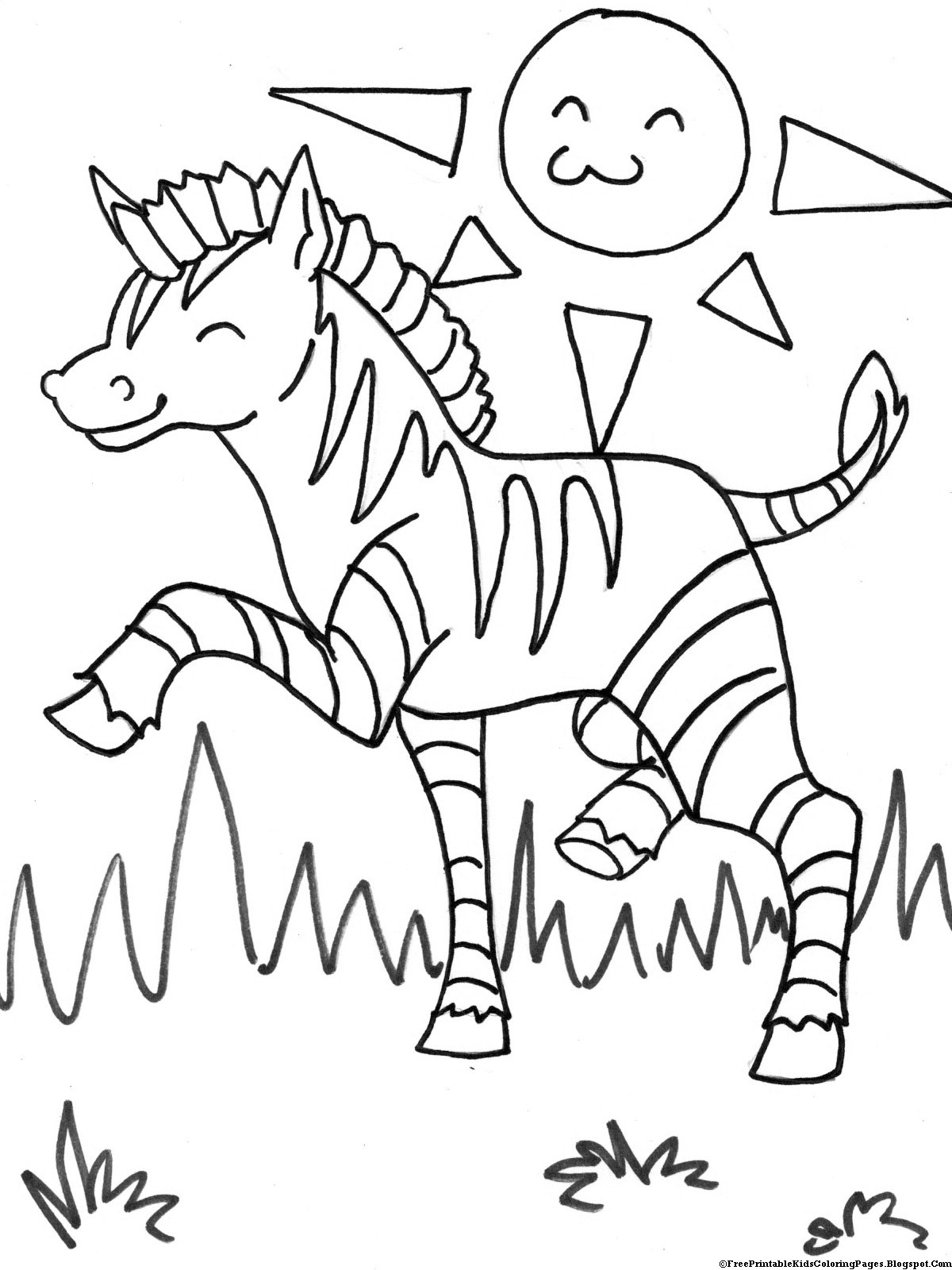 Printable Coloring Sheets For Kids
 Zebra Coloring Pages Free Printable Kids Coloring Pages
