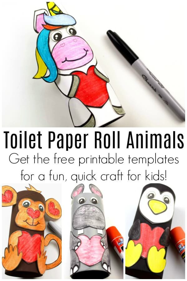 Printable Craft For Kids
 Toilet Paper Roll Animals Free Printable