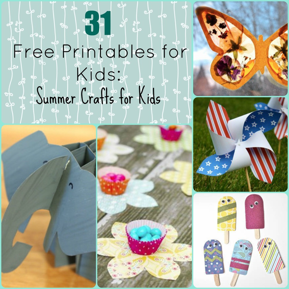 Printable Craft For Kids
 31 Free Printables for Kids Summer Crafts for Kids
