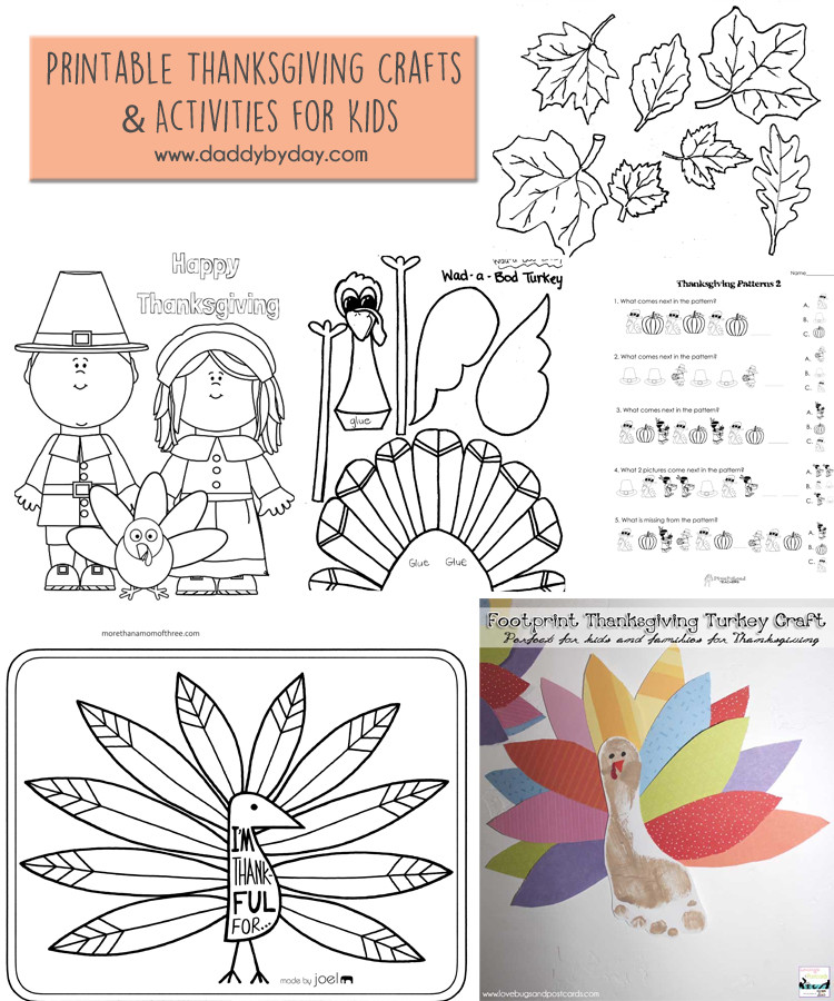 Printable Craft For Kids
 Printable Thanksgiving Crafts and Activities for Kids
