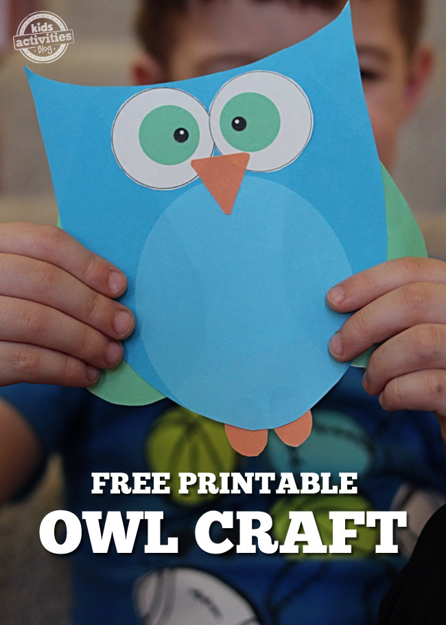 Printable Craft For Kids
 Super Cute Printable Owl Craft Choose Pink or Blue