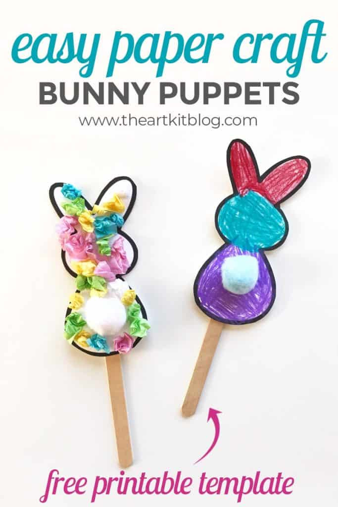 Printable Craft For Kids
 Free Bunny Puppet Templates Homeschool Printables for Free